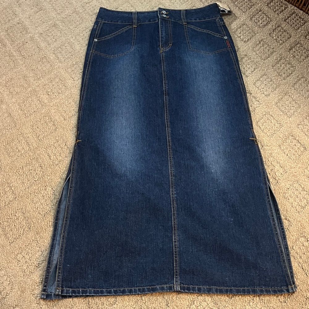 VTG U.S. Polo Assn. Denim Jean Maxi Skirt NWT Size 11/12 RN102712